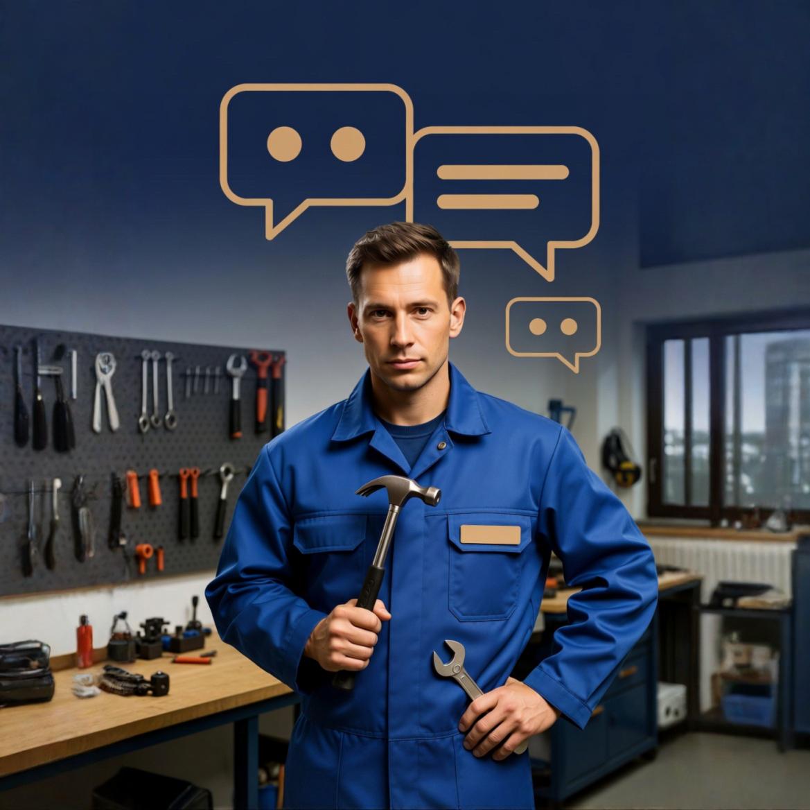 handwerker.chat - Deine KI-Sofortberatung für dringende Handwerksprobleme und Notfälle in München und Umgebung